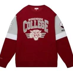 Men Mitchell & Ness Hoodies & Sweatshirts-All Over Crew 3.0 Morehouse College