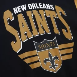 Men Mitchell & Ness Hoodies & Sweatshirts-All Over Crew 3.0 New Orleans Saints