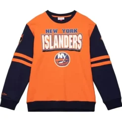 Men Mitchell & Ness Hoodies & Sweatshirts-All Over Crew 2.0 New York Islanders