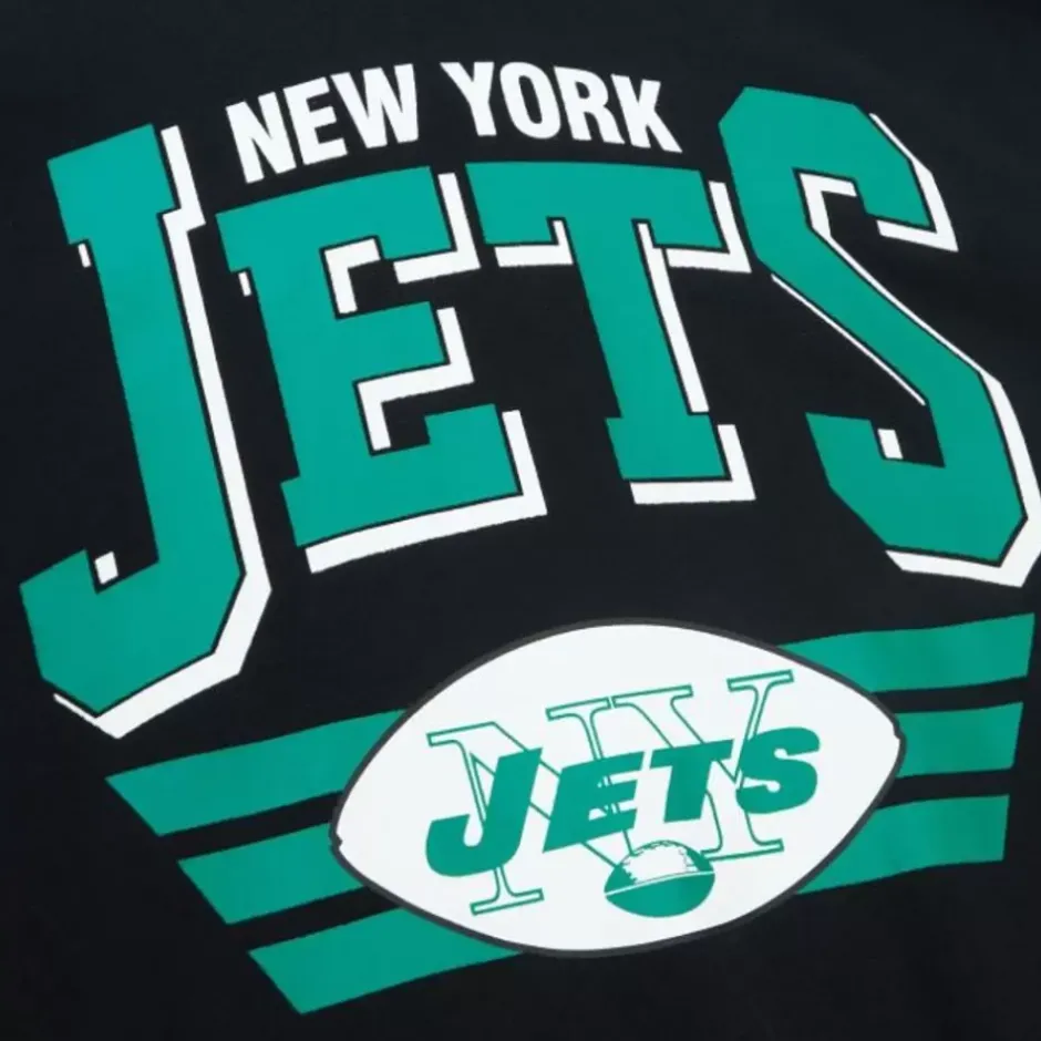 Men Mitchell & Ness Hoodies & Sweatshirts-All Over Crew 3.0 New York Jets