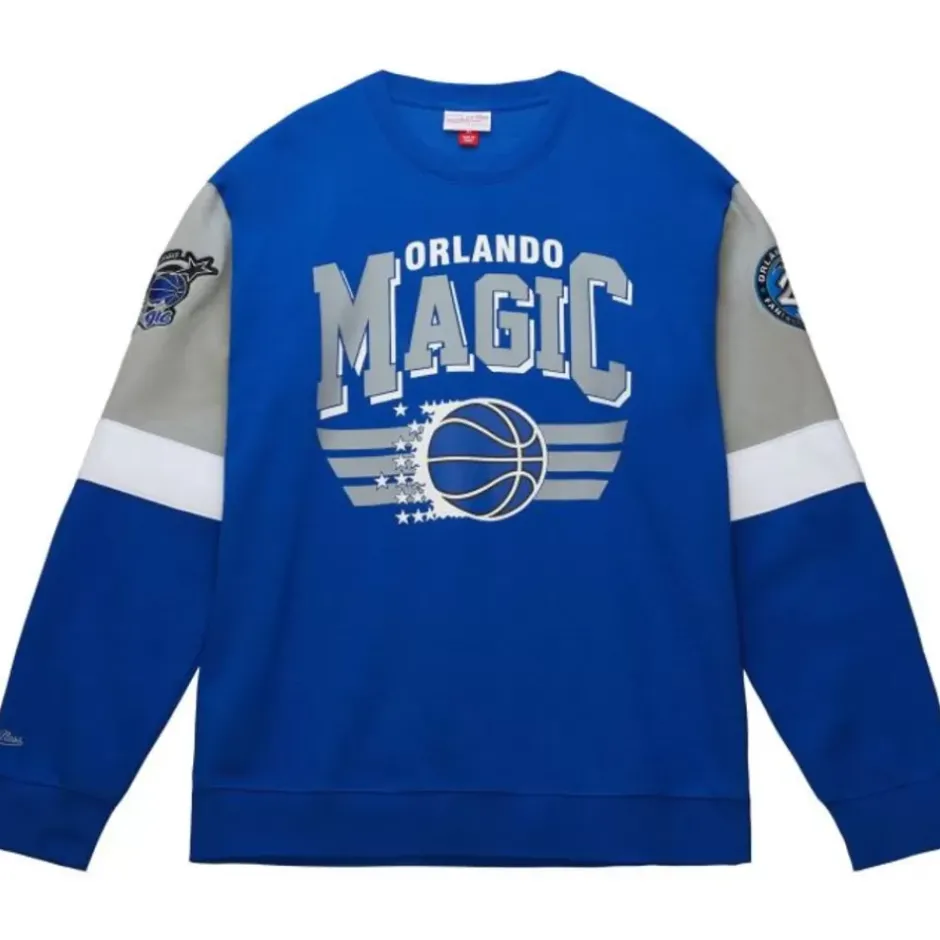 Men Mitchell & Ness Hoodies & Sweatshirts-All Over Crew 3.0 Orlando Magic