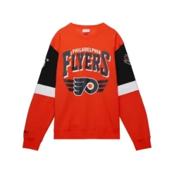 Men Mitchell & Ness Hoodies & Sweatshirts-All Over Crew 3.0 Philadelphia Flyers