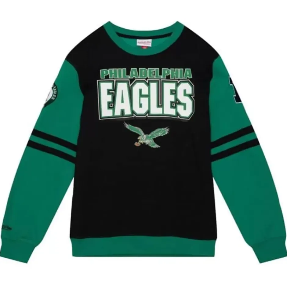 Men Mitchell & Ness T-Shirts & Tops-All Over Crew 2.0 Philadelphia Eagles