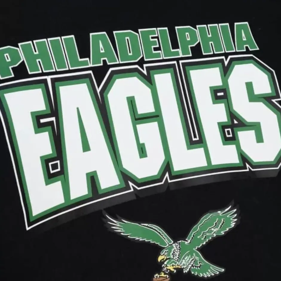 Men Mitchell & Ness T-Shirts & Tops-All Over Crew 2.0 Philadelphia Eagles
