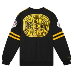 Men Mitchell & Ness T-Shirts & Tops-All Over Crew 2.0 Pittsburgh Steelers