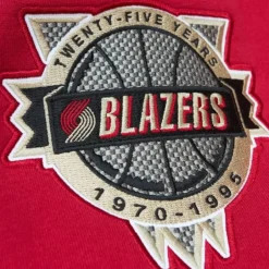 Men Mitchell & Ness Hoodies & Sweatshirts-All Over Crew 3.0 Portland Trail Blazers