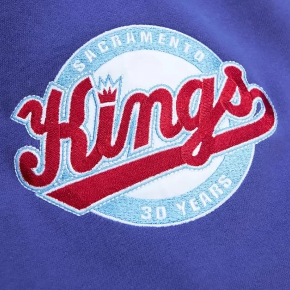 Men Mitchell & Ness Hoodies & Sweatshirts-All Over Crew 3.0 Sacramento Kings