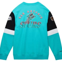 Men Mitchell & Ness Hoodies & Sweatshirts-All Over Crew 3.0 San Antonio Spurs