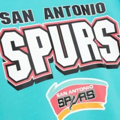 Men Mitchell & Ness T-Shirts & Tops-All Over Crew 2.0 San Antonio Spurs
