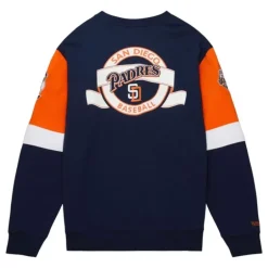 Men Mitchell & Ness Hoodies & Sweatshirts-All Over Crew 3.0 San Diego Padres