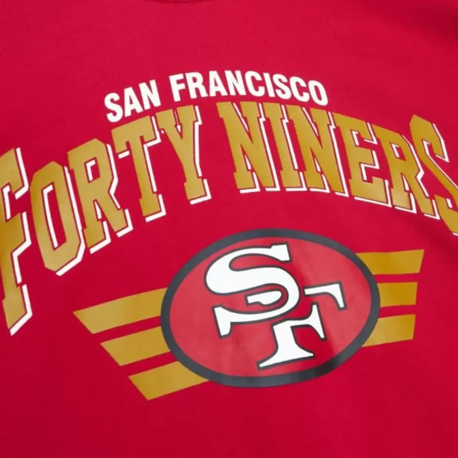 Men Mitchell & Ness Hoodies & Sweatshirts-All Over Crew 3.0 San Francisco 49Ers