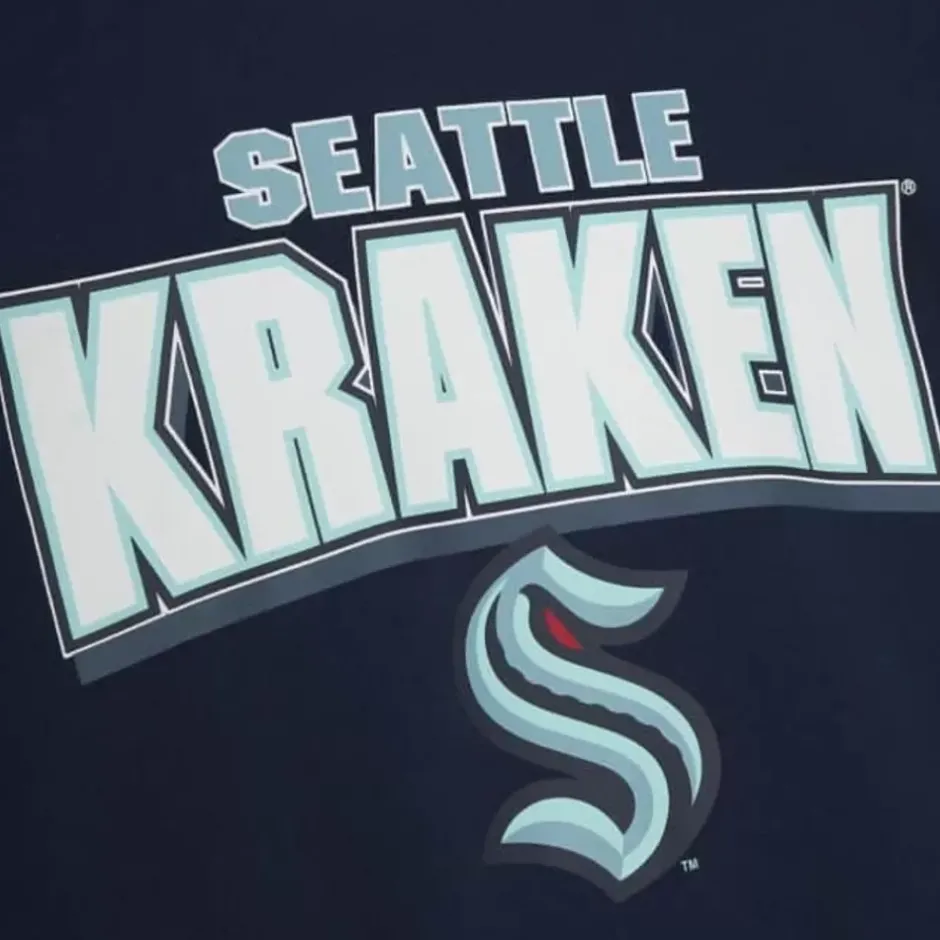 Men Mitchell & Ness Hoodies & Sweatshirts-All Over Crew 2.0 Seattle Kraken