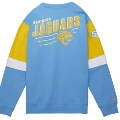 Men Mitchell & Ness Hoodies & Sweatshirts-All Over Crew 3.0 Southern University And A&M College