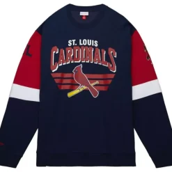Men Mitchell & Ness Hoodies & Sweatshirts-All Over Crew 3.0 St. Louis Cardinals