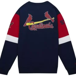 Men Mitchell & Ness Hoodies & Sweatshirts-All Over Crew 3.0 St. Louis Cardinals