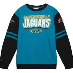 Men Mitchell & Ness T-Shirts & Tops-All Over Crew 2.0 Tee Jacksonville Jaguars