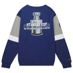 Men Mitchell & Ness Hoodies & Sweatshirts-All Over Crew 3.0 Toronto Maple Leafs
