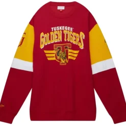 Men Mitchell & Ness Hoodies & Sweatshirts-All Over Crew 3.0 Tuskegee University