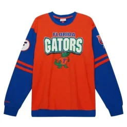 Men Mitchell & Ness T-Shirts & Tops-All Over Crew 2.0 University Of Florida