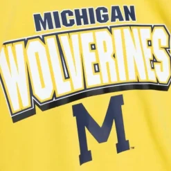 Men Mitchell & Ness Hoodies & Sweatshirts-All Over Crew 2.0 University Of Michigan