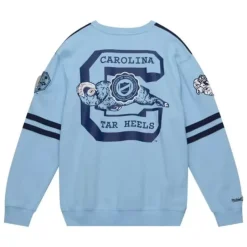 Men Mitchell & Ness T-Shirts & Tops-All Over Crew 2.0 University Of North Carolina