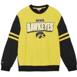 Men Mitchell & Ness Hoodies & Sweatshirts-All Over Crew 2.0 University Of Iowa