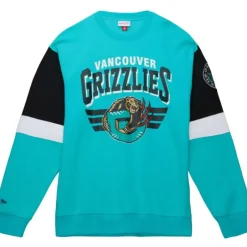 Men Mitchell & Ness Hoodies & Sweatshirts-All Over Crew 3.0 Vancouver Grizzlies