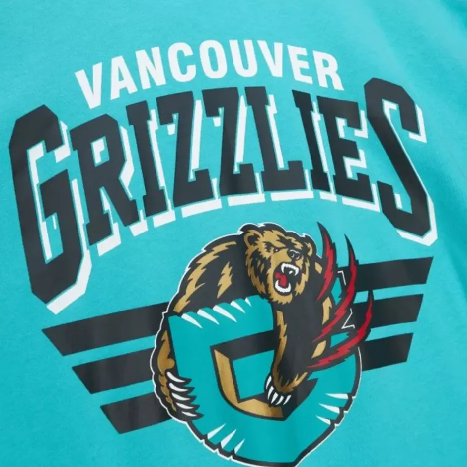 Men Mitchell & Ness Hoodies & Sweatshirts-All Over Crew 3.0 Vancouver Grizzlies