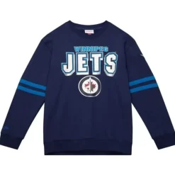 Men Mitchell & Ness Hoodies & Sweatshirts-All Over Crew 2.0 Winnipeg Jets