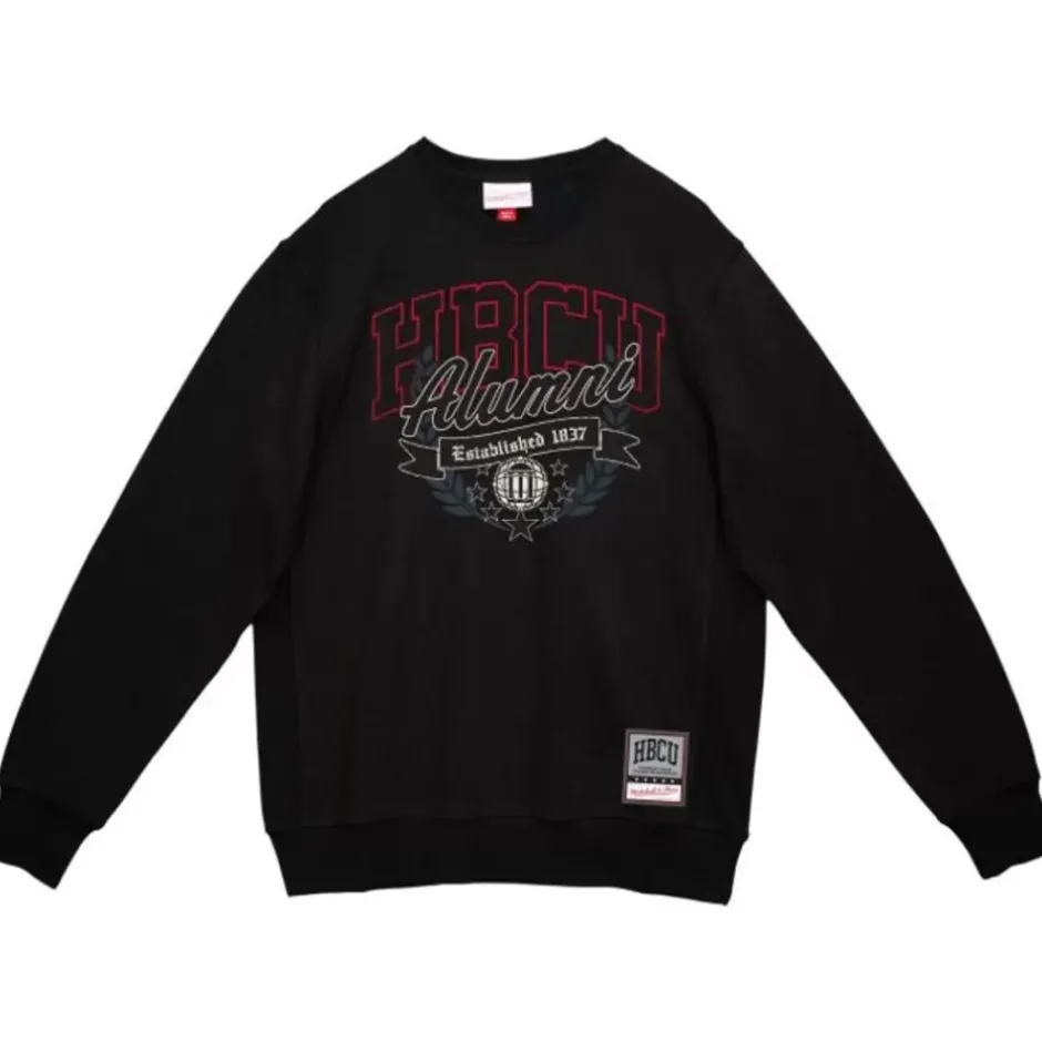 Men Mitchell & Ness Hoodies & Sweatshirts-Alumni Nation Crew Hbcu
