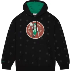 Men Mitchell & Ness Hoodies & Sweatshirts-Aop Fleece Hoodie Boston Celtics