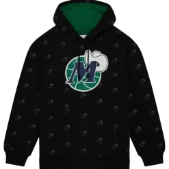 Men Mitchell & Ness Hoodies & Sweatshirts-Aop Fleece Hoodie Dallas Mavericks