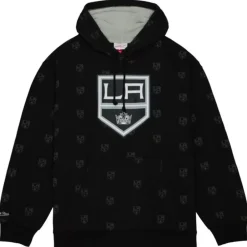 Men Mitchell & Ness Hoodies & Sweatshirts-Aop Fleece Hoodie Los Angeles Kings