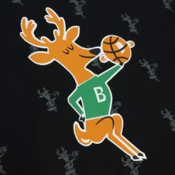 Men Mitchell & Ness Hoodies & Sweatshirts-Aop Fleece Hoodie Milwaukee Bucks