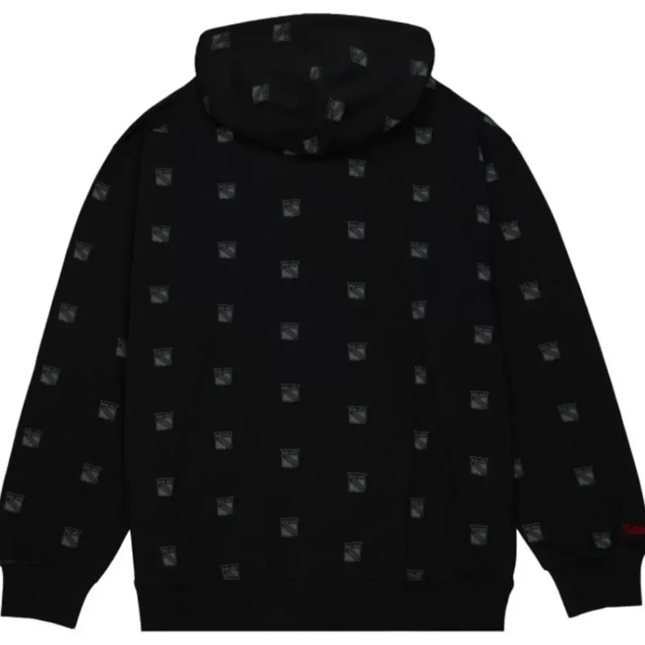 Men Mitchell & Ness Hoodies & Sweatshirts-Aop Fleece Hoodie New York Rangers