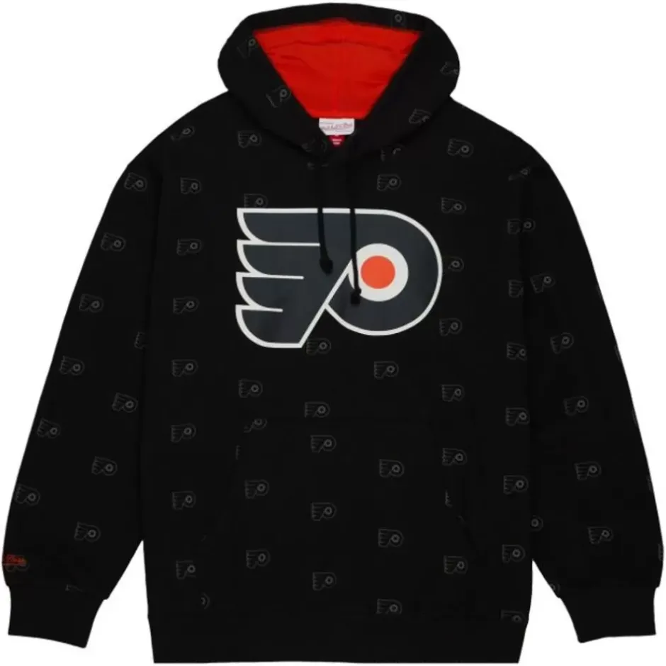 Men Mitchell & Ness Hoodies & Sweatshirts-Aop Fleece Hoodie Philadelphia Flyers