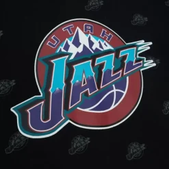 Men Mitchell & Ness Hoodies & Sweatshirts-Aop Fleece Hoodie Utah Jazz