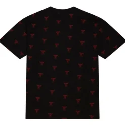 Men Mitchell & Ness T-Shirts & Tops-Aop S/S Top Chicago Bulls