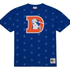 Men Mitchell & Ness T-Shirts & Tops-Aop S/S Top Denver Broncos