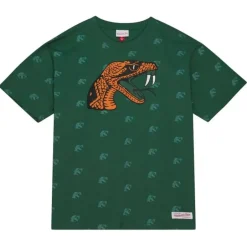 Men Mitchell & Ness T-Shirts & Tops-Aop Ss Top Florida A&M University