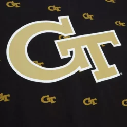 Men Mitchell & Ness T-Shirts & Tops-Aop Ss Top Georgia Tech