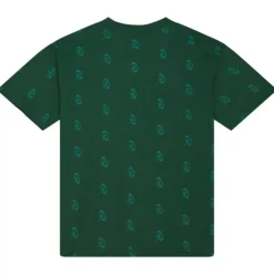 Men Mitchell & Ness T-Shirts & Tops-Aop S/S Top Green Bay Packers