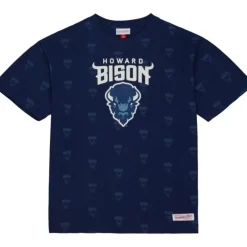 Men Mitchell & Ness T-Shirts & Tops-Aop Ss Top Howard University