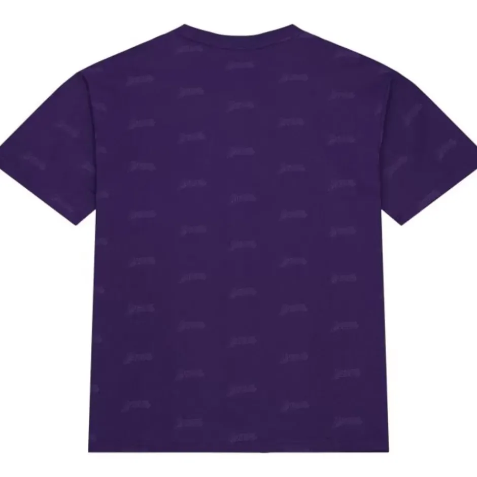 Men Mitchell & Ness T-Shirts & Tops-Aop S/S Top Los Angeles Lakers