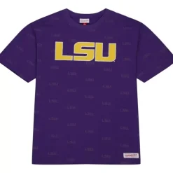 Men Mitchell & Ness T-Shirts & Tops-Aop Ss Top Louisiana State University