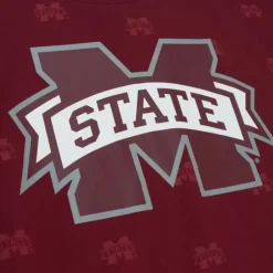 Men Mitchell & Ness T-Shirts & Tops-Aop Ss Top Mississippi State University