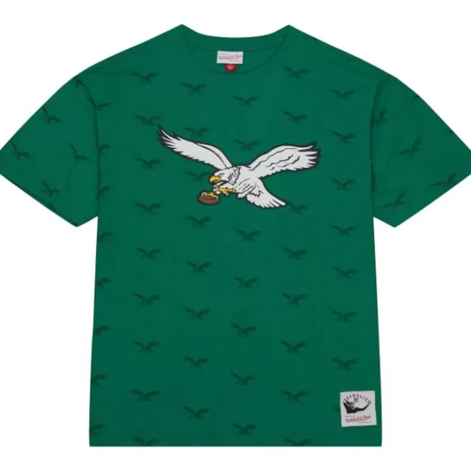 Men Mitchell & Ness T-Shirts & Tops-Aop S/S Top Philadelphia Eagles