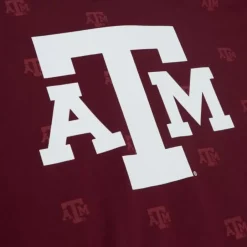 Men Mitchell & Ness T-Shirts & Tops-Aop Ss Top Texas A&M University