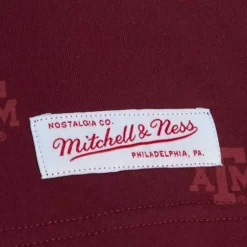 Men Mitchell & Ness T-Shirts & Tops-Aop Ss Top Texas A&M University