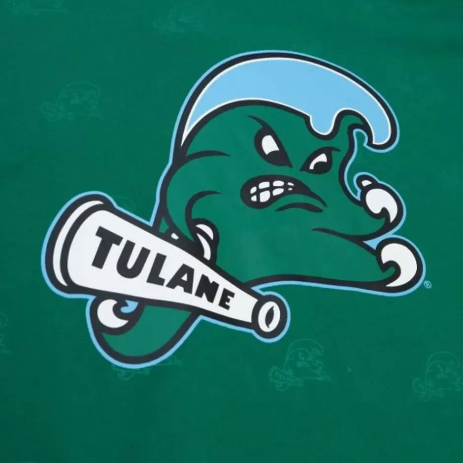 Men Mitchell & Ness T-Shirts & Tops-Aop Ss Top Tulane University